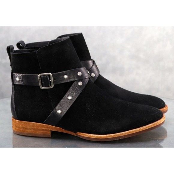 Kork Ease Women's Side Zip Booties Boots Size 6 Nubuck Leather Black - Picture 5 of 13